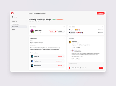 Task Management Dashboard app design branding comments creative dashboard dashboard ui design product design status task management app team todo app ui uiux ux web web app web app design