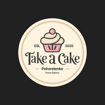 Take A Cake Logo branding illustrator logo logotype