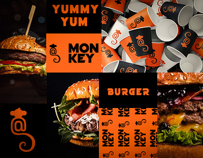 MONKEY® — Bold Identity for a Wild Burger Brand animation branding burger graphic design logo modern motion graphics packing restaurant visual identity