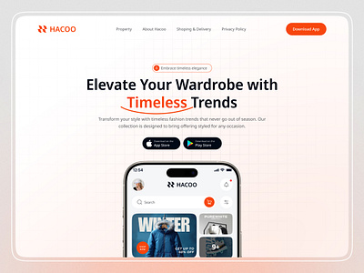 Landing Page - E-Commerce App andingpage app landing page app website commerce platform e commerce e commerce app ecommerce platform ecommercedesign fashion fashion app landing page mobile app mobile app design mobile design onlineshop ui design web design website