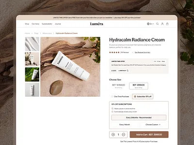 Luxury Skincare Product Website agency branding cream design elegant landingpage luxury product serum skicare skin