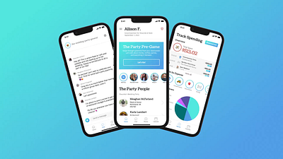 The Party - A planning app designed for wedding parties animation app branding budgeting business calendar case study design experience design journey mapping planning the knot ui uiux user experience design user interviews user research ux wedding