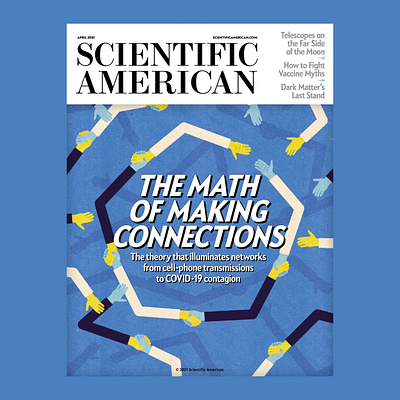Scientific American | Cover illustration: Percolation Theory conceptual connections cover cover illustration editorial editorial illustration illustration illustrations illustrator magazine mathematics science scientific textured vector