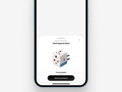 Travel Reminder UI – Smart, Friendly, and Just in Time app dailyui dailyui or www.dailyui.co design illustration ui