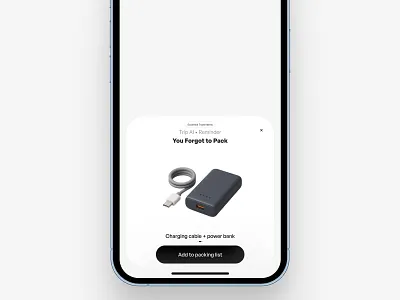 Travel Reminder UI – Smart, Friendly, and Just in Time app dailyui dailyui or www.dailyui.co design ui
