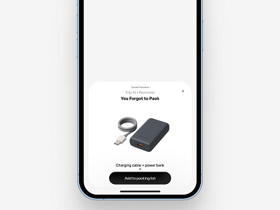 Travel Reminder UI – Smart, Friendly, and Just in Time app dailyui dailyui or www.dailyui.co design ui