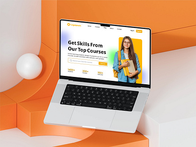 A Fictional Online Course - Clean & Minimal UI branding courseplatform dribbbleshot edtech landingpagedesign onlinelearning ui uiux webdesign