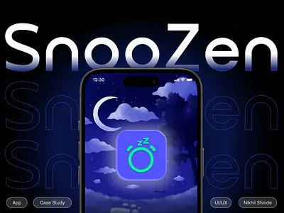 Sleep App Case Study - Snoozen app case study meditate meditation mobile sleep sleep app ui ui design ux ux design