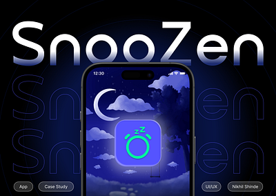 Sleep App Case Study - Snoozen app case study meditate meditation mobile sleep sleep app ui ui design ux ux design