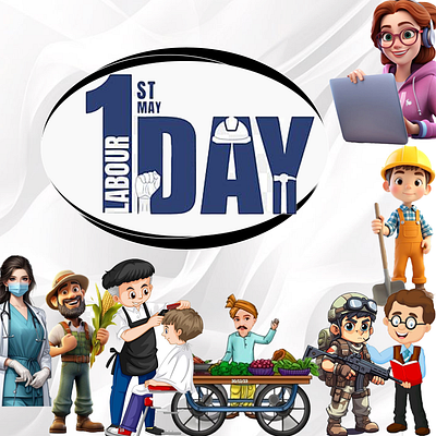 labour day post branding graphic design