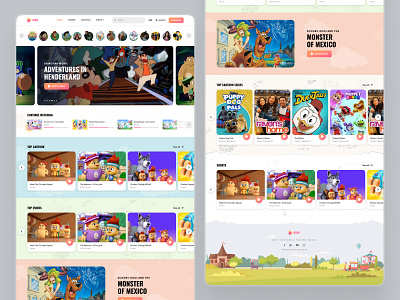 Kids Landing - Storefront cartoon clean clean design designer homepage kids landing page material minimal storefront ui design webpage