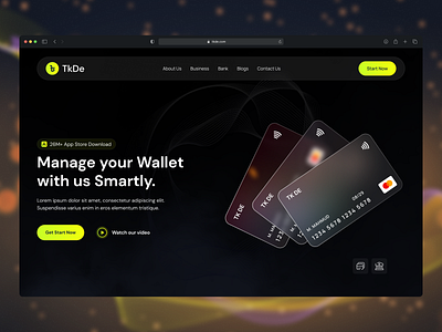 eWallet Landing Page app app landing page banking branding design ewallet graphic design illustration logo minimal ui ux vector