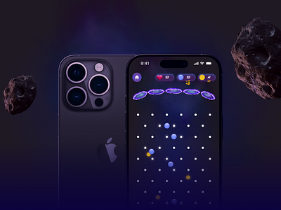 Lighting Crash — Plinko-style Game UI for Mobile arcade game casual game gamedesign ios app mobile app mobilegame plinko spaceapp ui ui design ux design