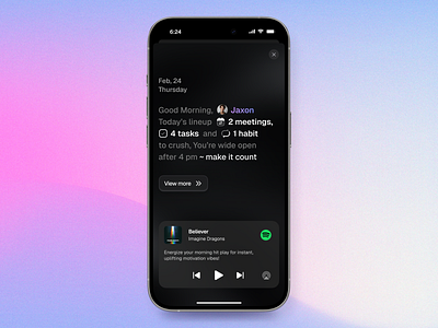Energize Your Day: Smart, Motivating Wake Screen Experience ios iphone ui ux wakeupscreen