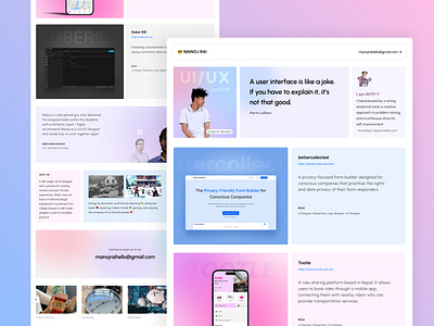 Portfolio Design design landing page portfolio portfolio site ui