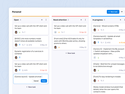 Textmagic – Tasks & Deals deals jira kanban management pipeline saas interface task trello web application