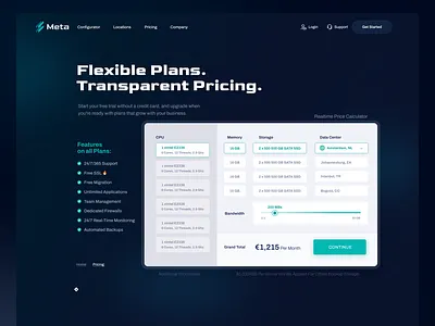 Branded website & illustration design for server hosting agency ai artificial intellegence big data cloud data crm hosting illustration landing page pricing saas server technology ui web design