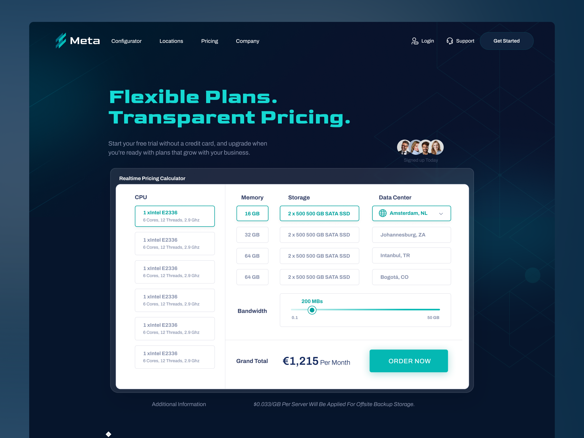 Example of Enterprise Web Design & Product UI 
