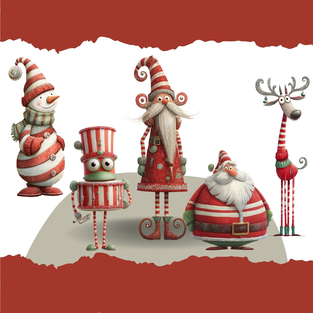 Christmas Quirky Characters holiday joy