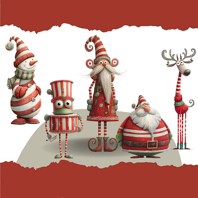Christmas Quirky Characters holiday joy