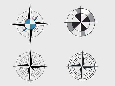 4 Modern Compus Icon Designs by Riad Al Ashekin on Dribbble