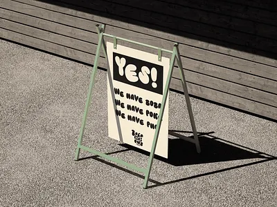 A Frame Sign Design for Boba Cafe - Sandwich Board Design a frame a frame design brand design branding design graphic design illustration logo sandwich board sandwich board design sign sign design stand stand design