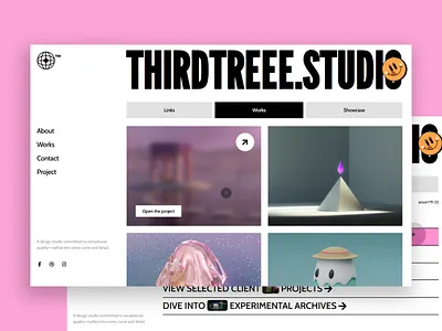 Landing page exploration for 3D design studio 3d 3d agency page 3d website agency studio landing agency website design studio web design hero section homepage design landing page minimalist design ui design uiux user interface design website design