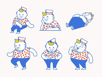Chubbies - Character development branding burger character chubby design expresions graphic design illustration mascot vector