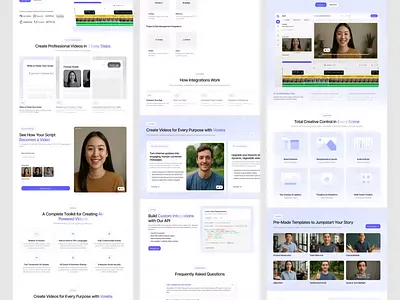 Voxeta UI Kit - AI Video Generator or Editor Website ai video generate ai video generator bento grid dashboard preview hero section landing page landing ui marketing video tool pricing product design responsive layout script to video ui kit video creation video editing video editor video platform video tools voxeta voxeta video editor