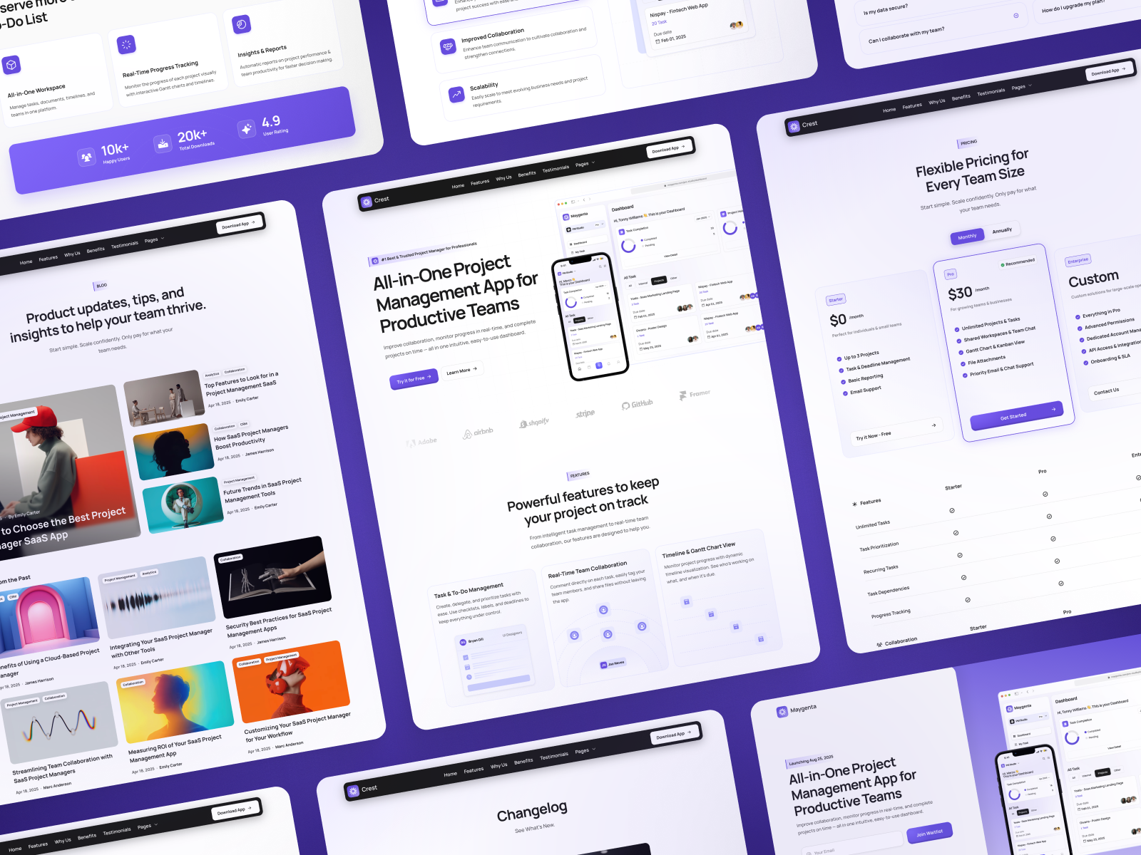 Example of Framer Landing Page Development