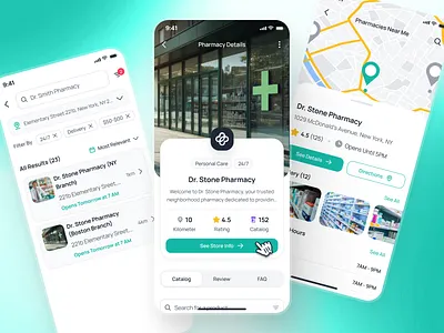 nightingale v2: E-Pharmacy Details UI ai medical app clean drug prescription app e pharmacy app epharmacy app epharmacy details epharmacy mobile app epharmacy ui kit figma ui kit health companion app medical ui kit minimal modern pharmacy app ui pharmacy details pharmacy ui prescription app smart medical app teal virtual health app