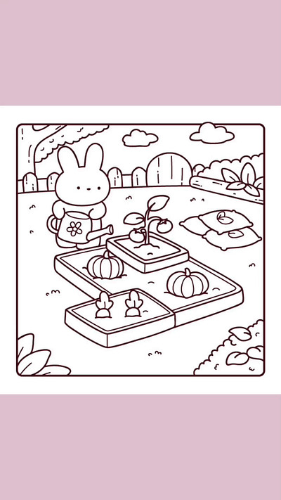Digital Coloring page design