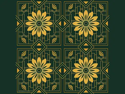 Art Deco art deco floral pattern suface