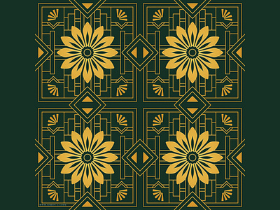 Art Deco art deco floral pattern suface