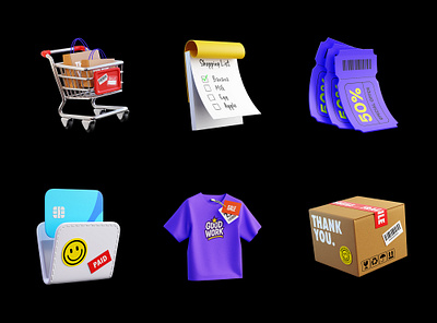 Shopping 3D Icon purchase