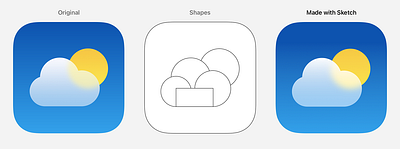 Reconstructed app icons app icon logo sketch study