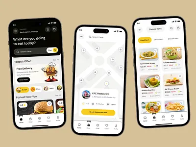 Hunger Station-Inspired Food Delivery App Redesign 🍔📱 app book table cards checkout clean delivery design dish fireart food app homepage menu mobile app order pre order restaurant restaurant page trend ui ux