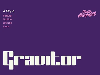 Gravitor - Sans Serif with 4 Style bold statement