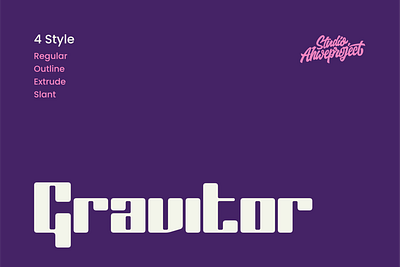 Gravitor - Sans Serif with 4 Style bold statement