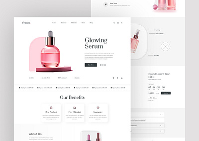 Serum Product Page UI/UX Design/Web Design advertising android app design application design branding design designer figma graphic design illustration ios monile app product designer screenshot serum ui uiux ux web website