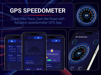 GPS Speedometer App UI Design adobe xd app design creatives design figma graphic design illustration screenshots ui