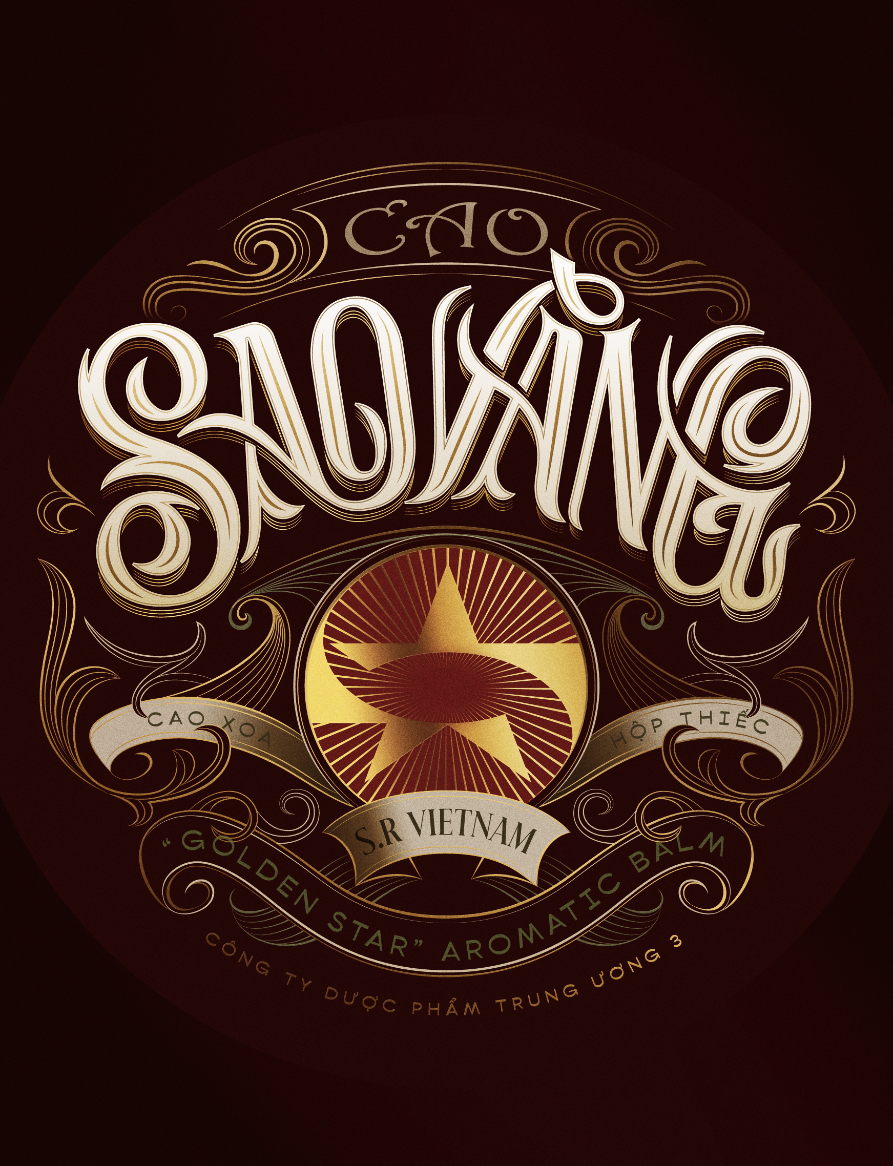 Experiment with a vintage-inspired design for Vietnamese brands brand design hand lettering label lettering logo mark vietnam vietnamese vintage