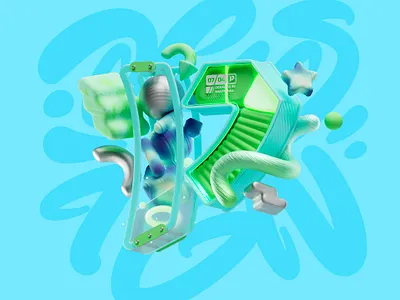 HYPERFORM / Letter "P" 3d design graffiti graphic design illustration