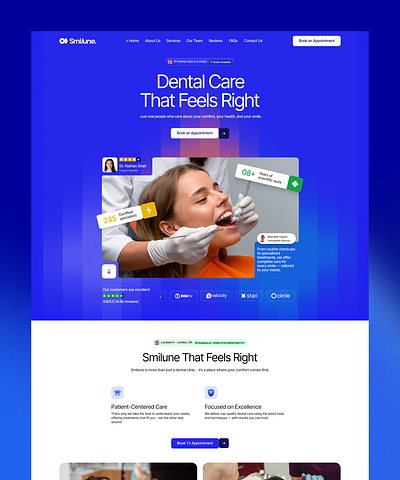 Smilune – Dental Clinic Webflow website template dribbble uiux webflow dental webflow dental care website webflow medical webflow technology webflow website website template