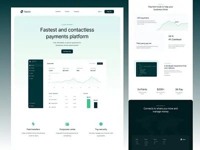 Fintech Landing Page animation app branding design flat graphic design illustration logo ui vector