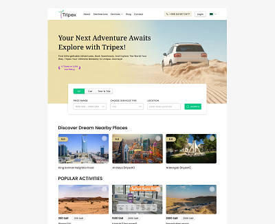 Design Exploration: Tripex Hero Section app branding design graphic design illustration ui ux