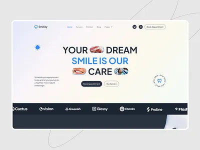 Smilizy- Dental website dental design landing page medical ui ux web design webpage website