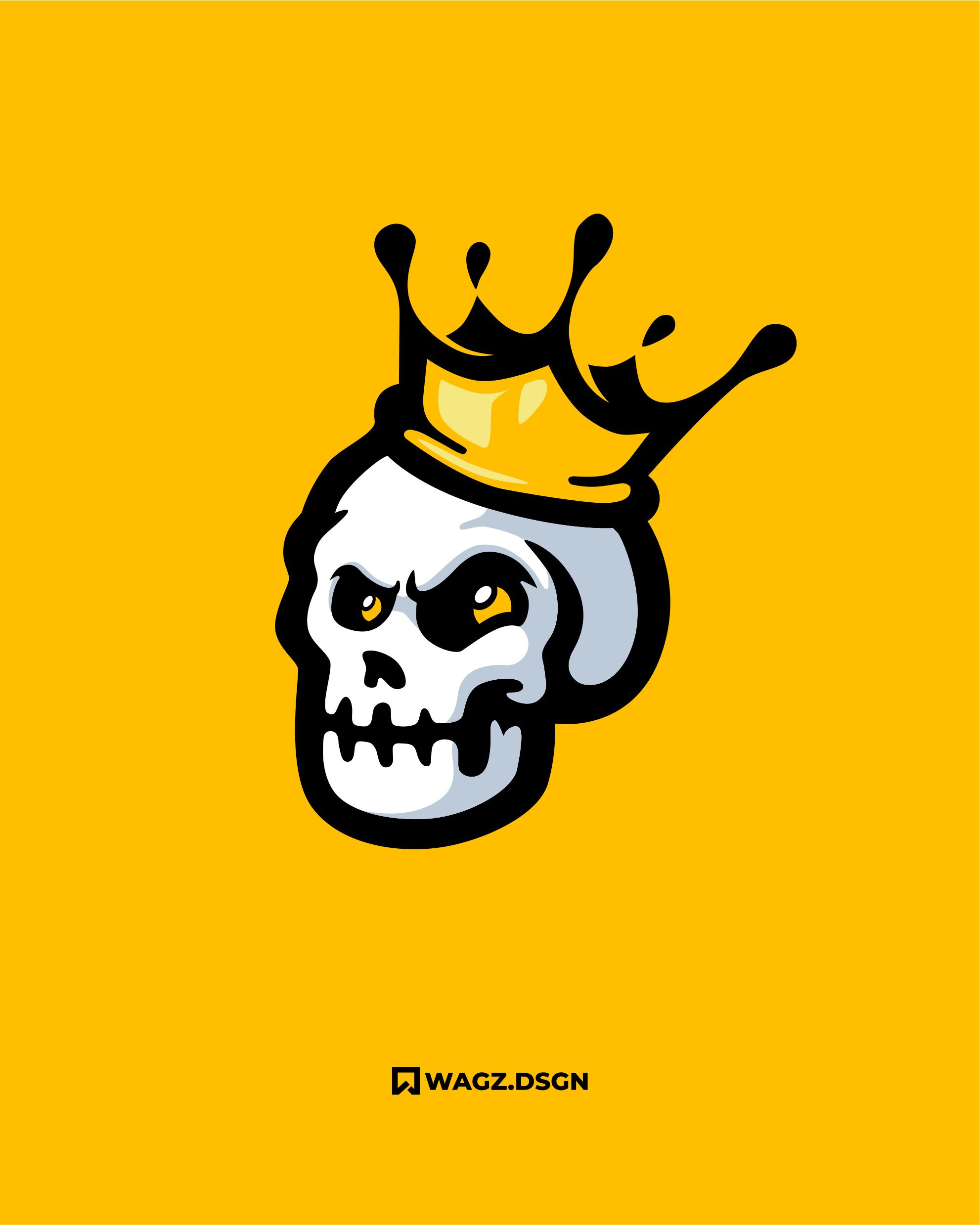 INK KING branding crown crown logo design graphic design ink ink crown king king mascot logo mascot mascot logo skull skull crown skull mascot tattoo vector