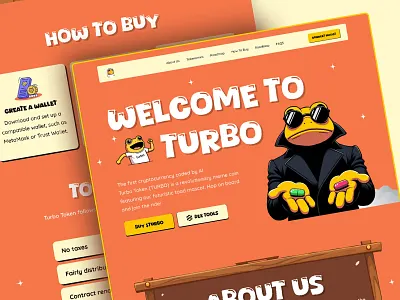 Turbo Coin -website design landing page meme meme coin meme coin landing page meme coin web design meme landing page meme web site meme website meme website design web design website