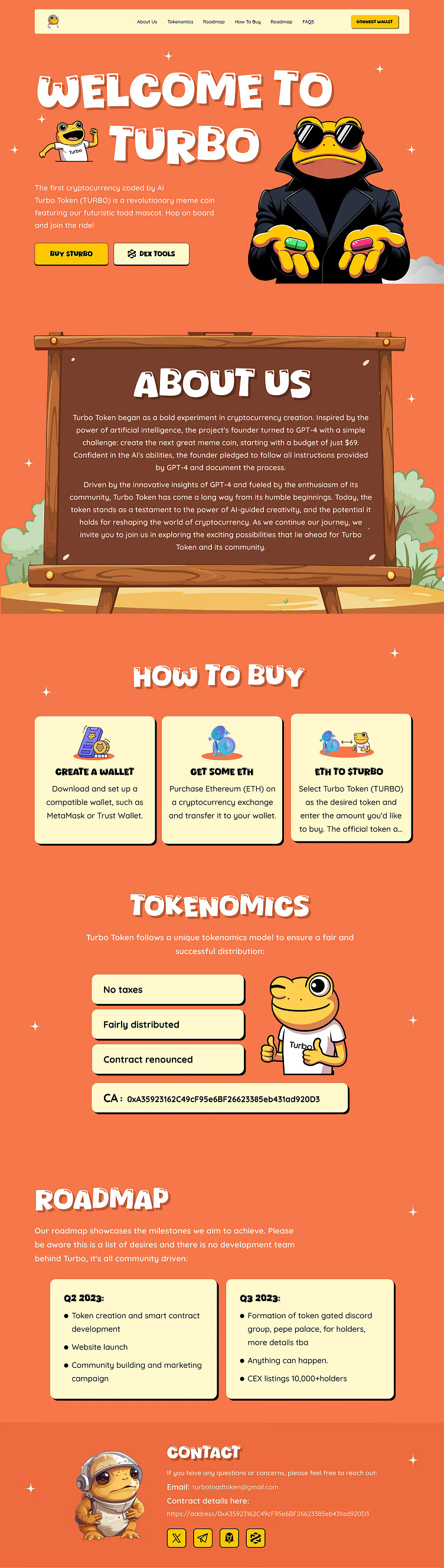 Turbo Coin -website design by Meme Token Lab on Dribbble